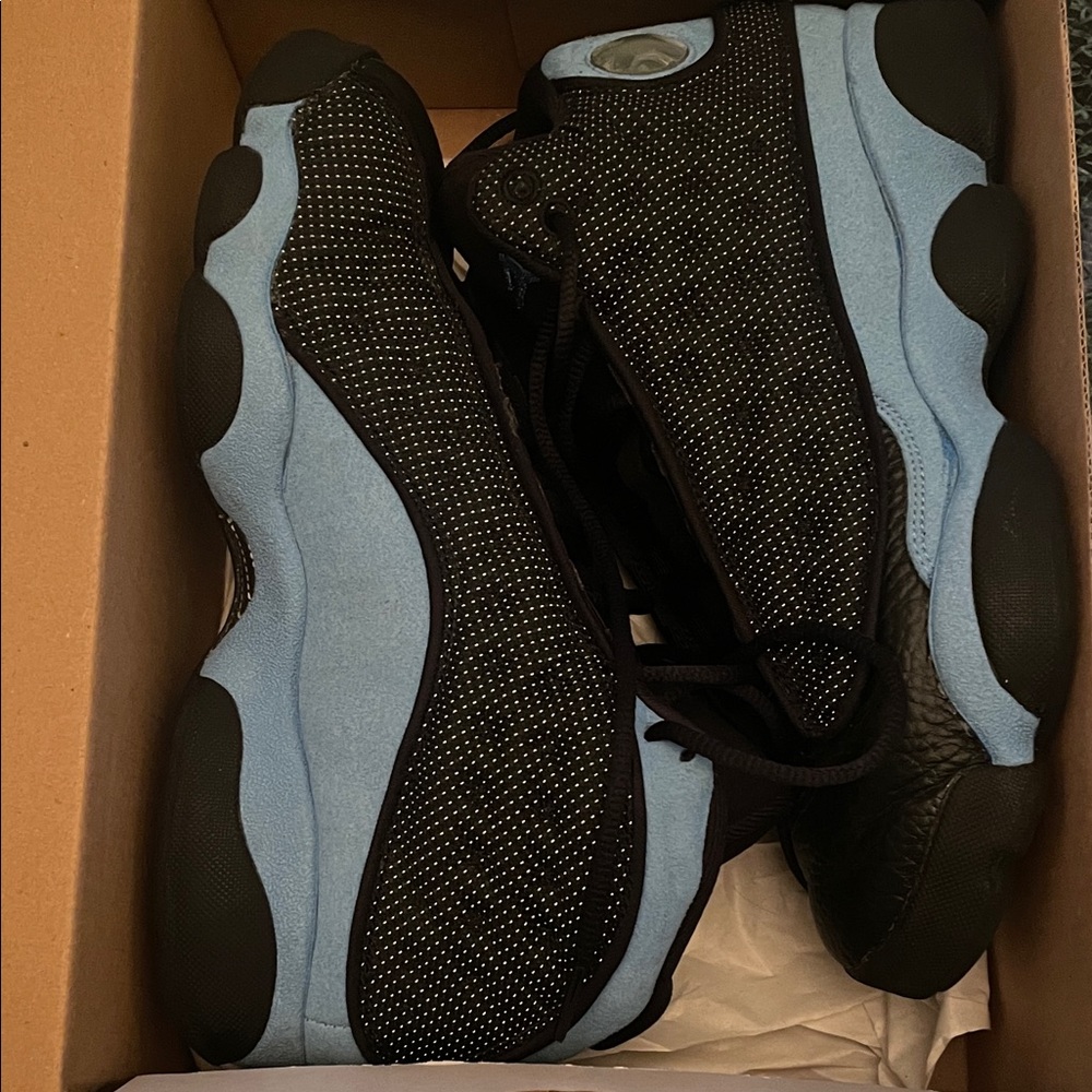 Jordan Air 13 Retro Black and Blue Sneakers